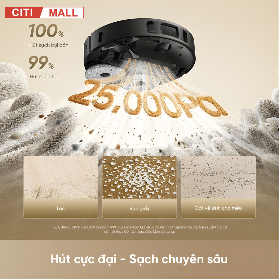 Dreame D30 Ultra CE - Robot Hút Bụi Lau Nhà 2026 tại Citimall 04