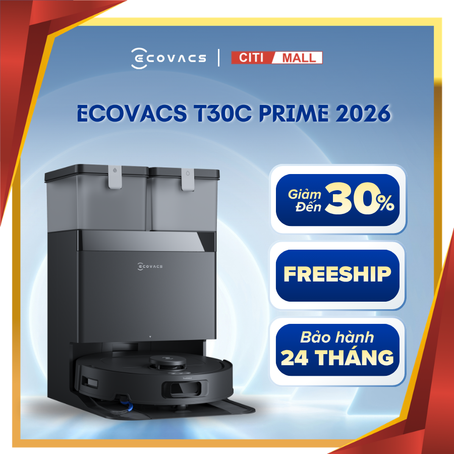 Ecovacs Deebot T30C Prime Omni - Robot Hút Bụi Lau Nhà 2026 tại Vua Nhà Bếp Đức
