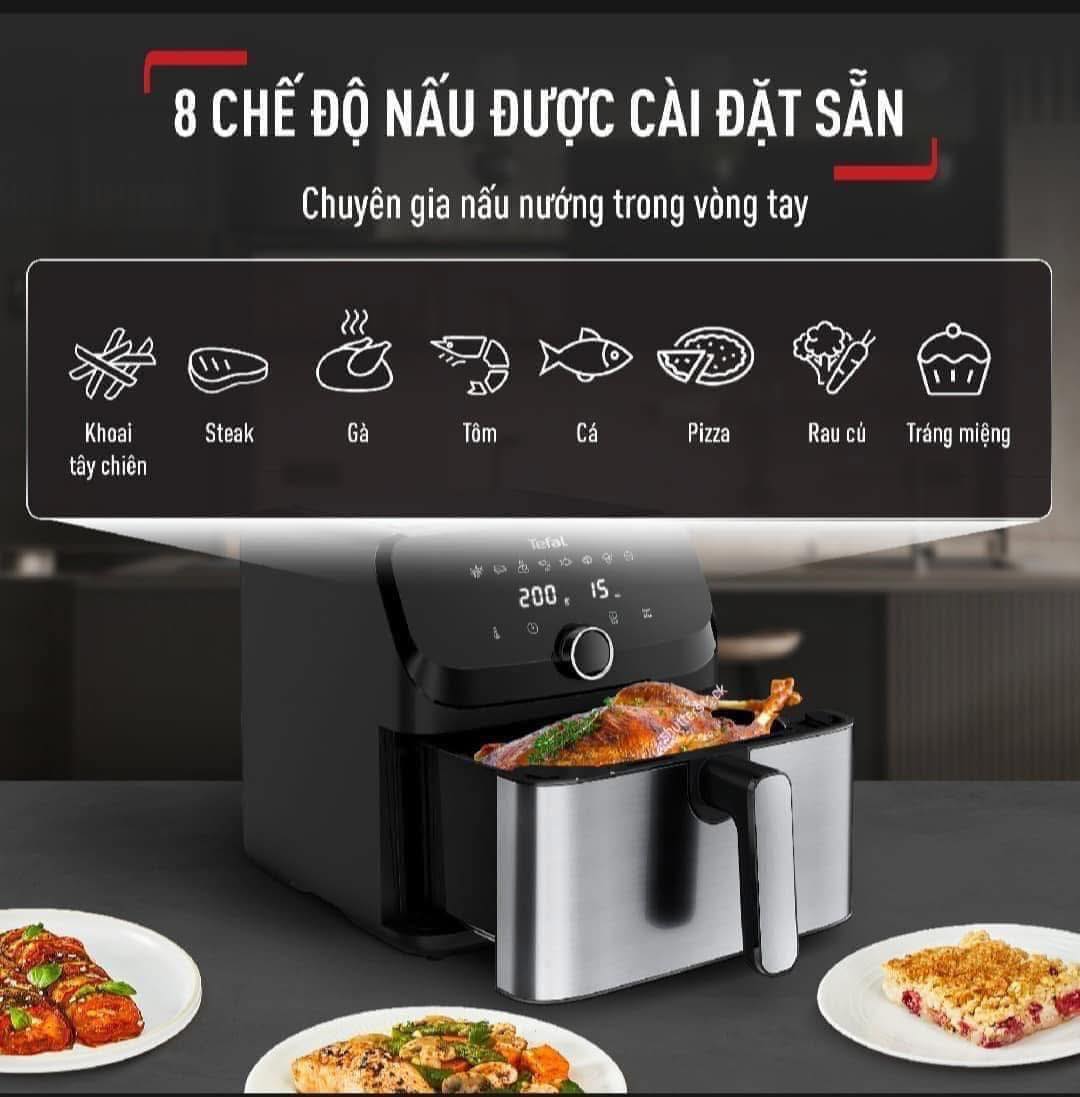 Nồi chiên không dầu điện tử Tefal EY855D68 EasyFry Mega - 7.5L
