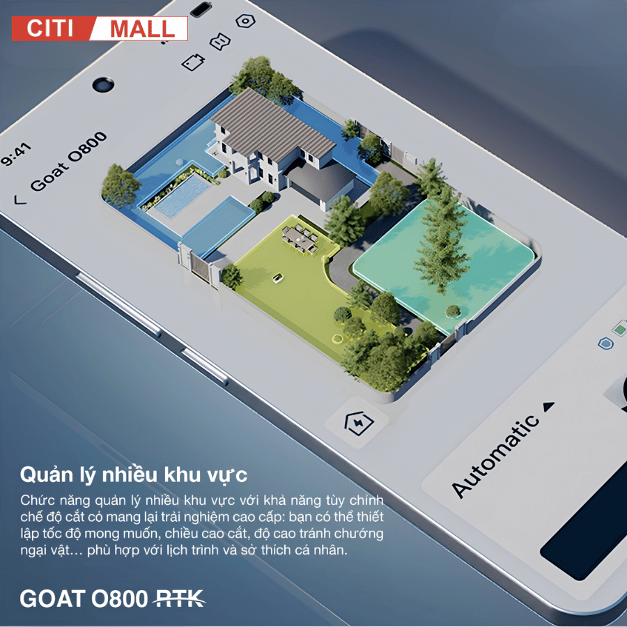 Ecovacs GOAT O800 RTK - Robot Cắt Cỏ Thông Minh 2026 tại Citimall 12