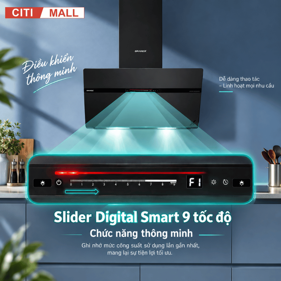 GrandX GX H70S86B - Máy hút mùi áp tường 2026