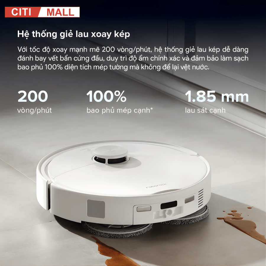 Roborock Qrevo 2 Pro - Robot Hút Bụi Lau Nhà 2026 tại Giga Việt Nam x Citimall 07