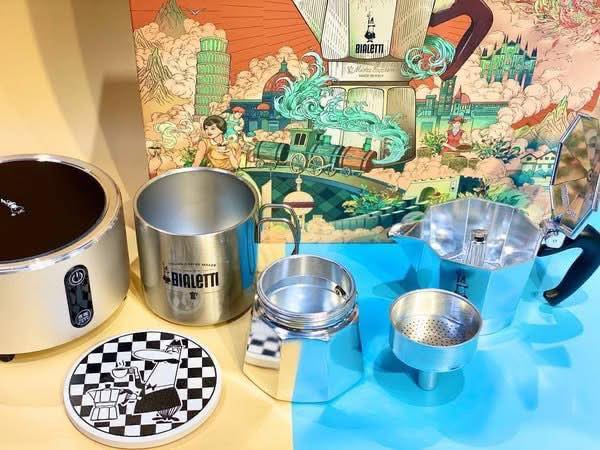 BỘ ẤM CAFE BIALETTI STEAM AGE MOKA POT