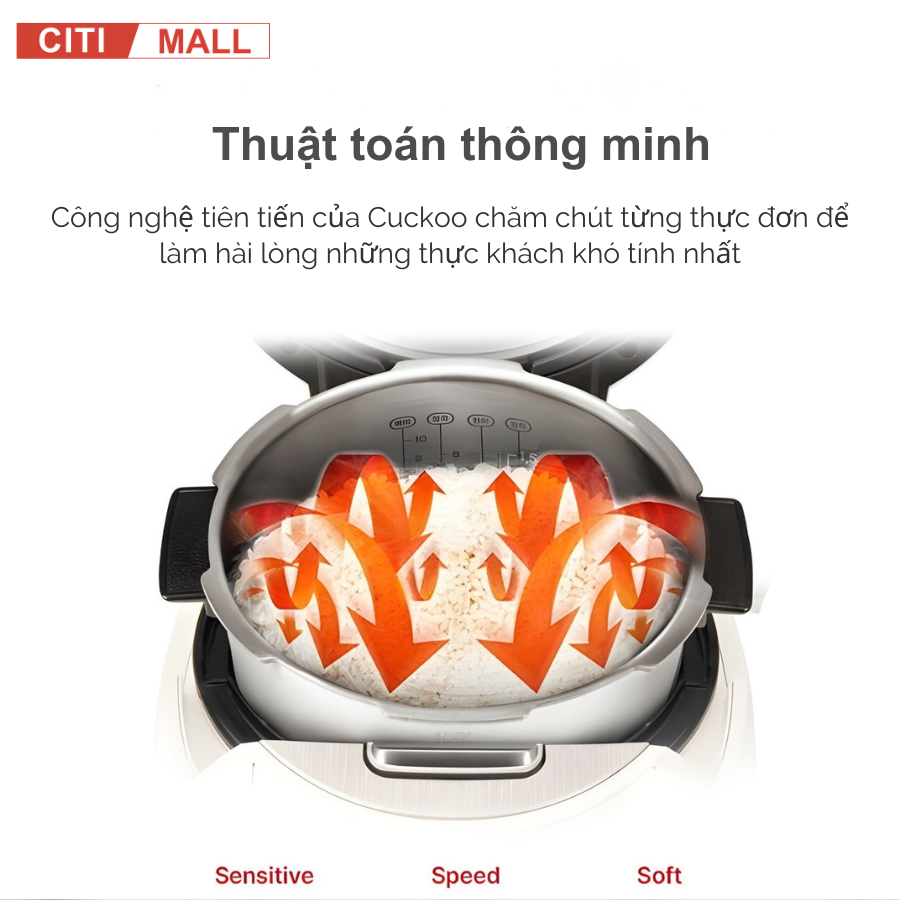 CUCKOO CRP-DHAS069FW - NỒI CƠM ĐIỆN CAO TẦN 2026 tại Citimall 09