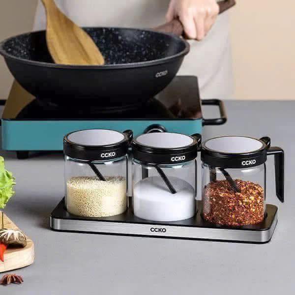 SET HŨ GIA VỊ THỦY TINH CCKO