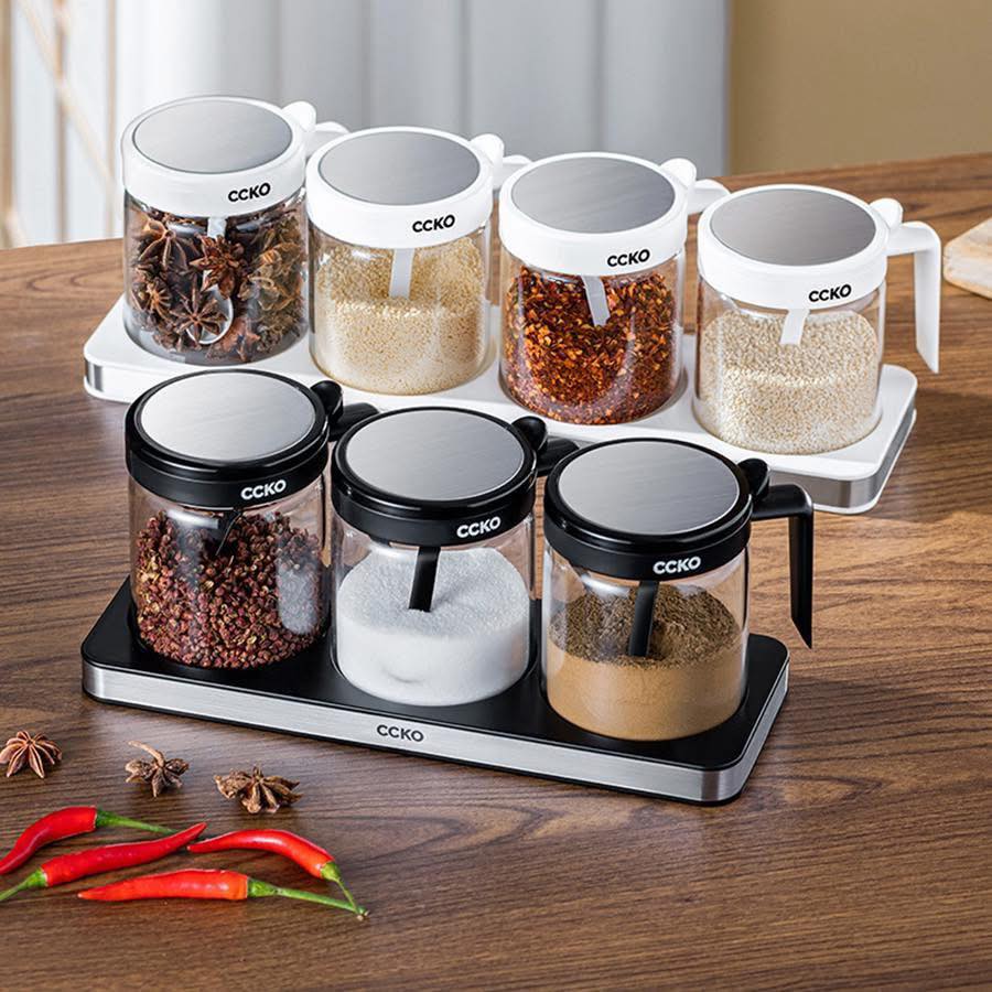 SET HŨ GIA VỊ THỦY TINH CCKO