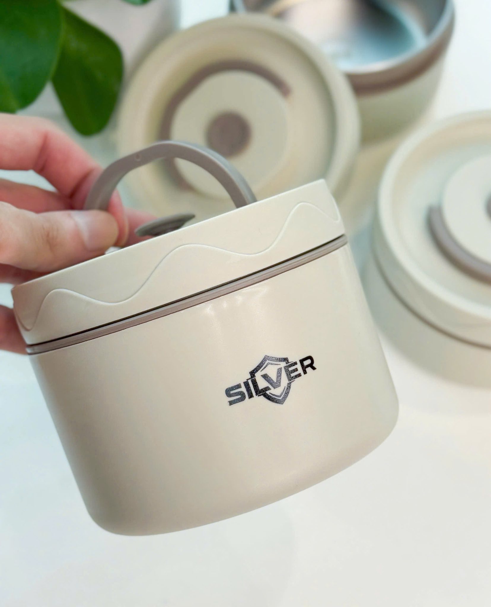 Cặp lồng cơm 3 ngăn Silver Lunch Box Germany