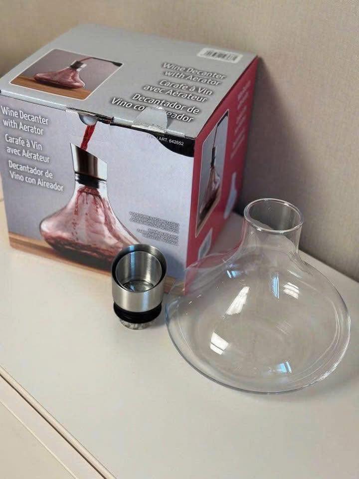 Bình Decanter Pha Lê Có Vòi Sục Khí