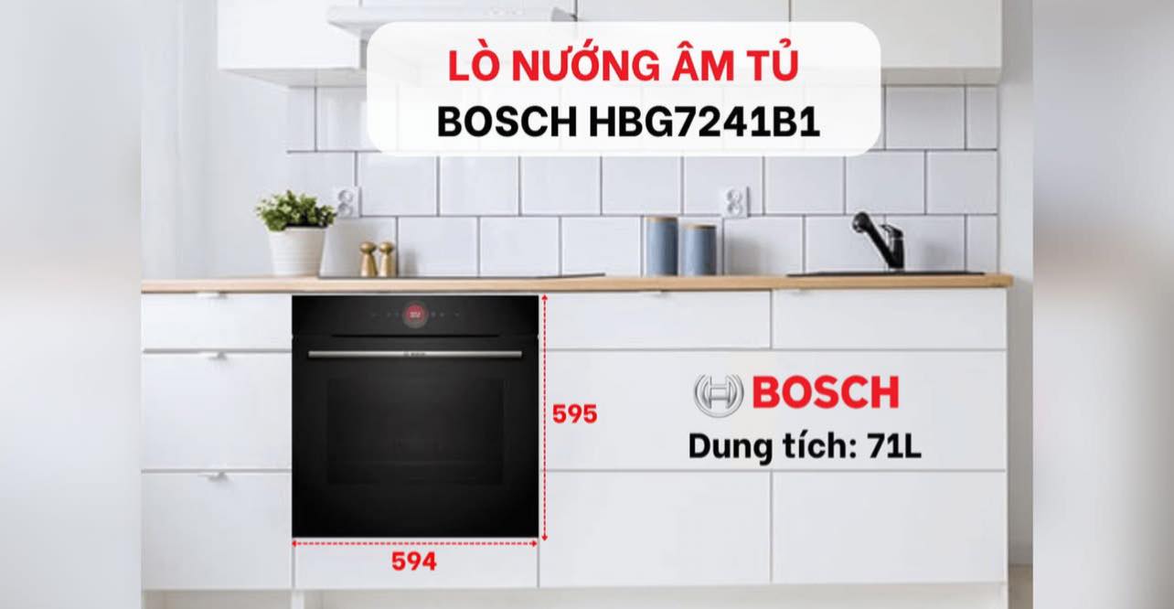 Lò nướng âm tủ Bosch HBG7241B1 Serie 8