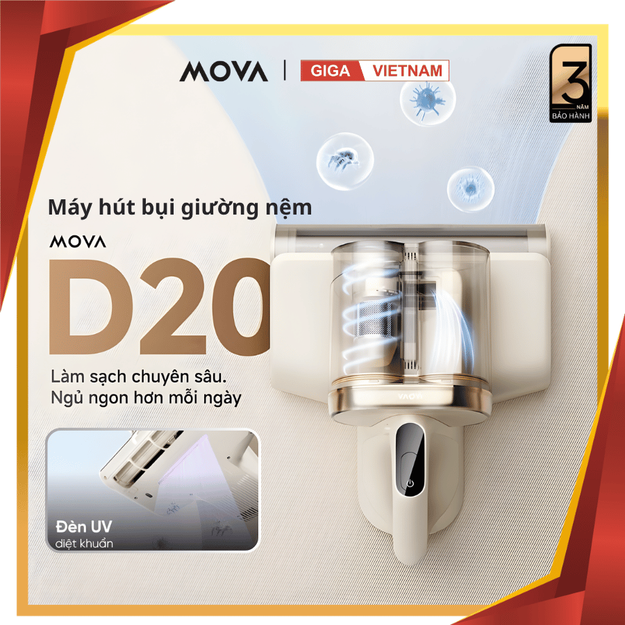 Mova D20 - Máy Hút Bụi Giường Nệm 2026