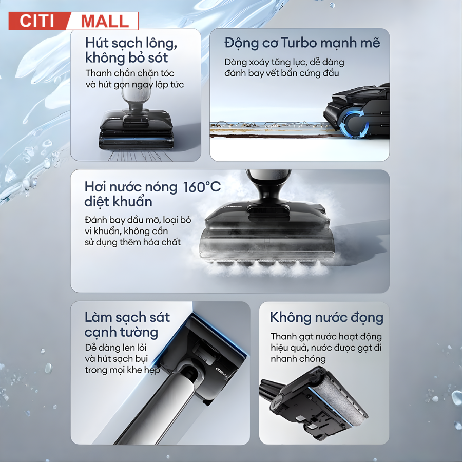 Tineco FLOOR ONE S9 Artist Steam Pro- Máy Hút Bụi Lau Nhà 2026 tại Citimall 06