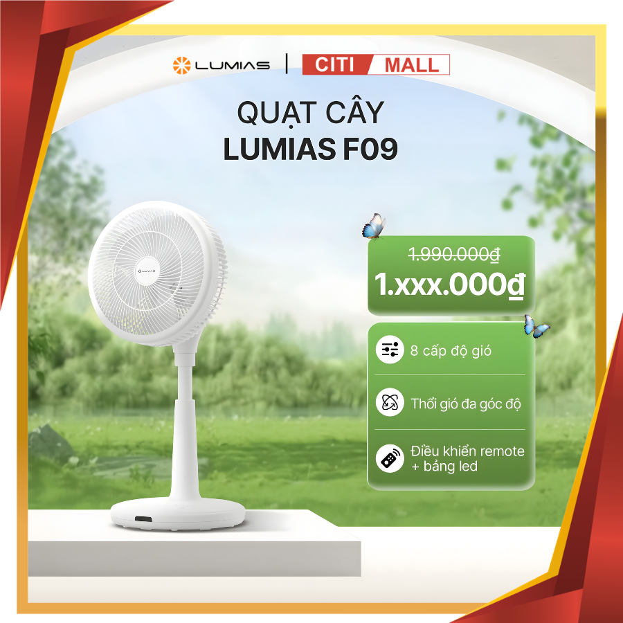 LUMIAS F09 - Quạt Cây Đối Lưu 2026