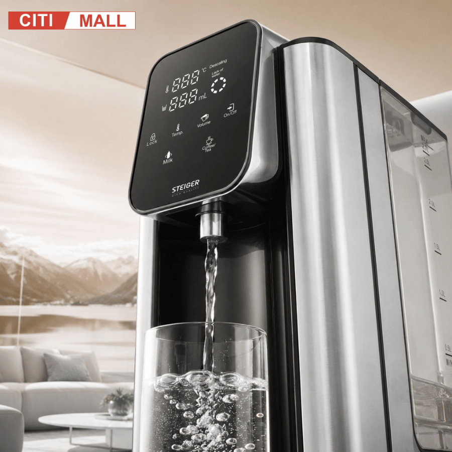 Bình Thủy Điện Steiger STG-270H làm nóng nước có lõi lọc than hoạt tính - Bảo hành chính hãng 12 tháng
