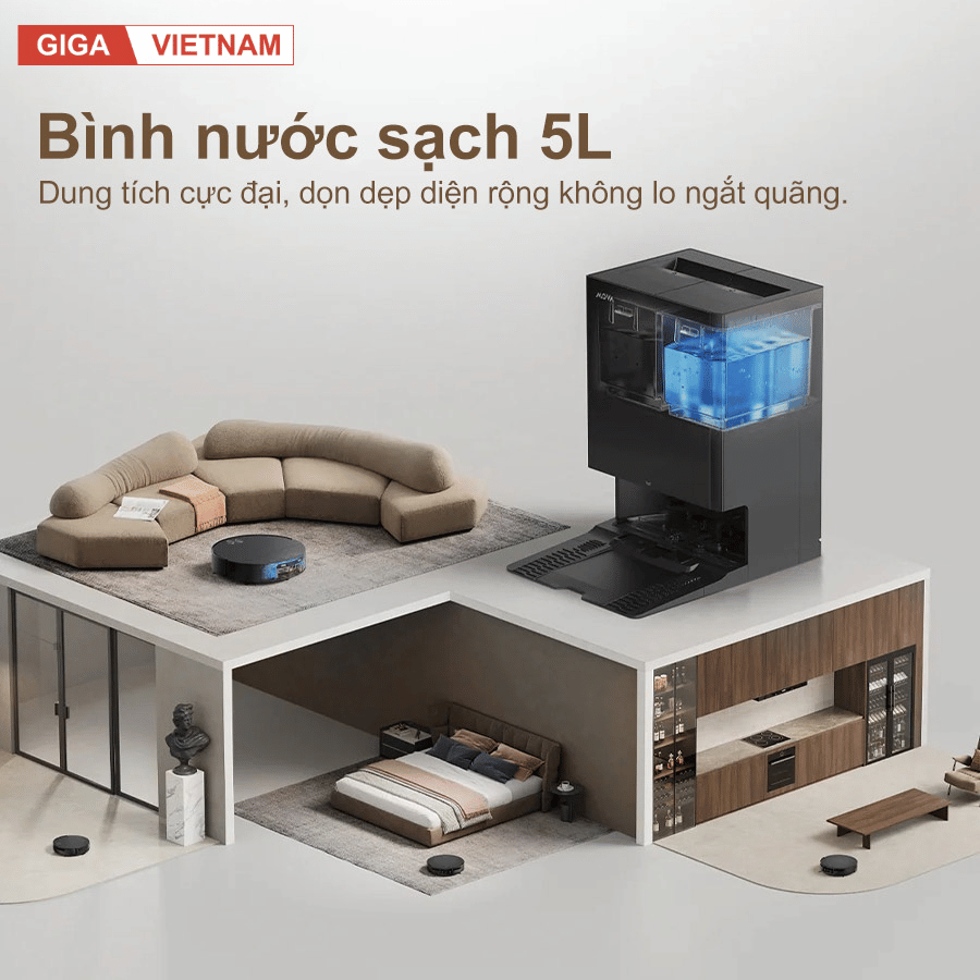 Mova S70 Roller - Robot Hút Bụi Lau Sàn 2026 tại Giga Việt Nam 10