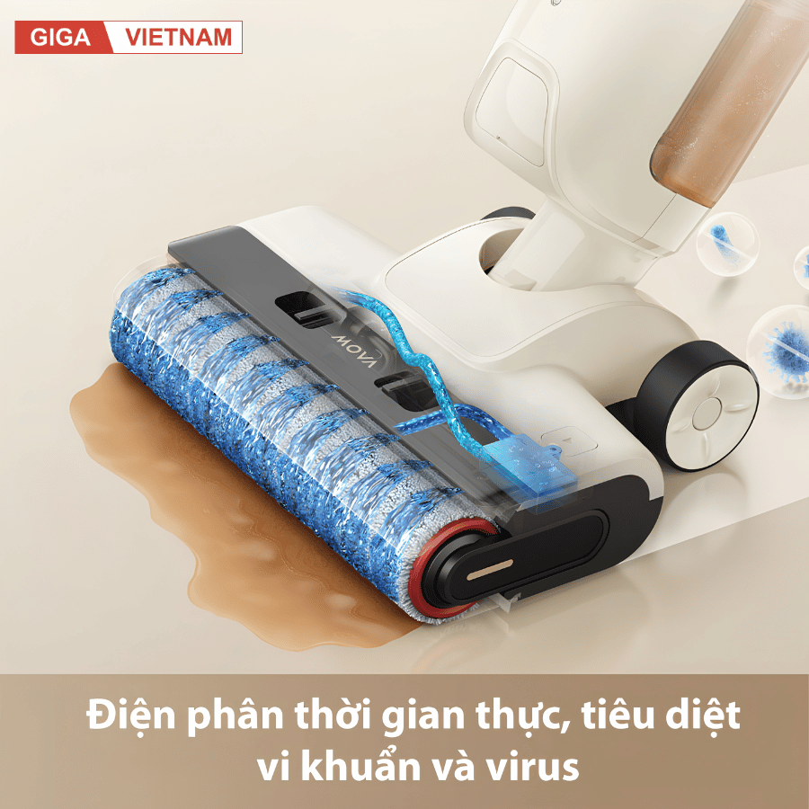 Mova K30 - Máy Hút Bụi Lau Sàn Cầm Tay 2026 tại Giga Việt Nam x Vua Nhà Bếp Đức 09