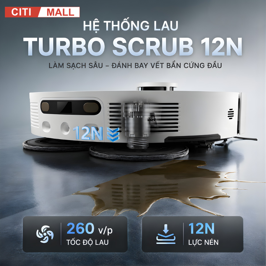 Mova E50 Ultra - Robot Hút Bụi Lau Nhà 2026 tại Citimall 05
