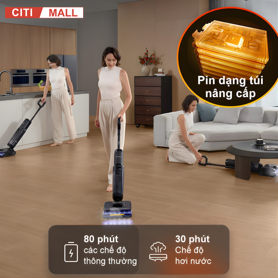 Tineco FLOOR ONE S7 Stretch Steam- Máy Hút Bụi Lau Nhà 2026 tại Citimall 07