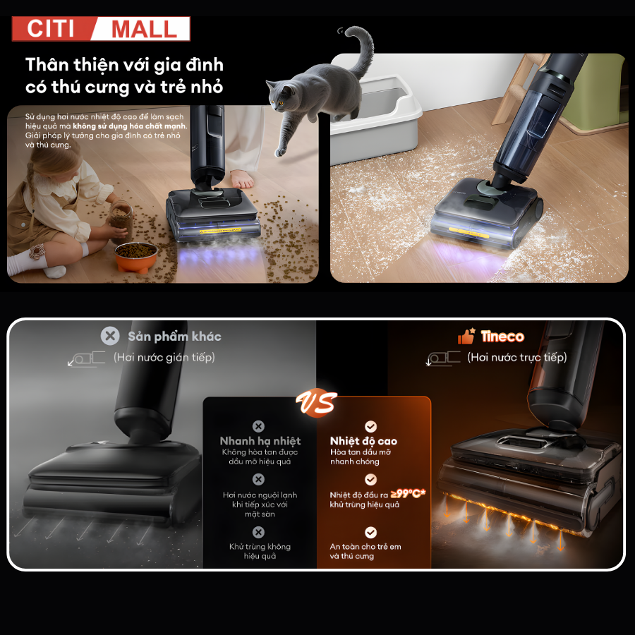Tineco FLOOR ONE I7 Steam- Máy Hút Bụi Lau Nhà 2026 tại Citimall 07