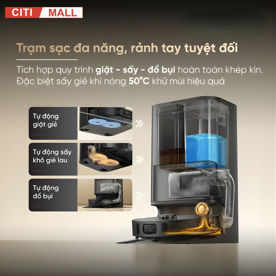 Dreame D30 Ultra CE - Robot Hút Bụi Lau Nhà 2026 tại Citimall 07