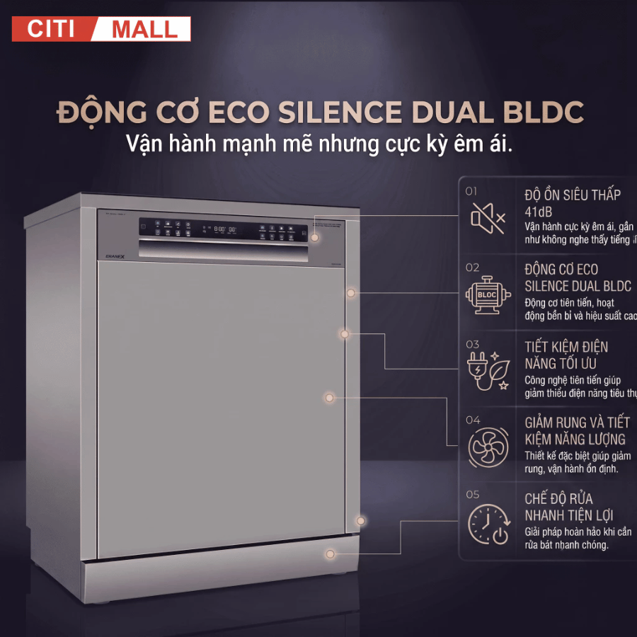 MÁY RỬA BÁT GRANDX SMI8GX82 2026