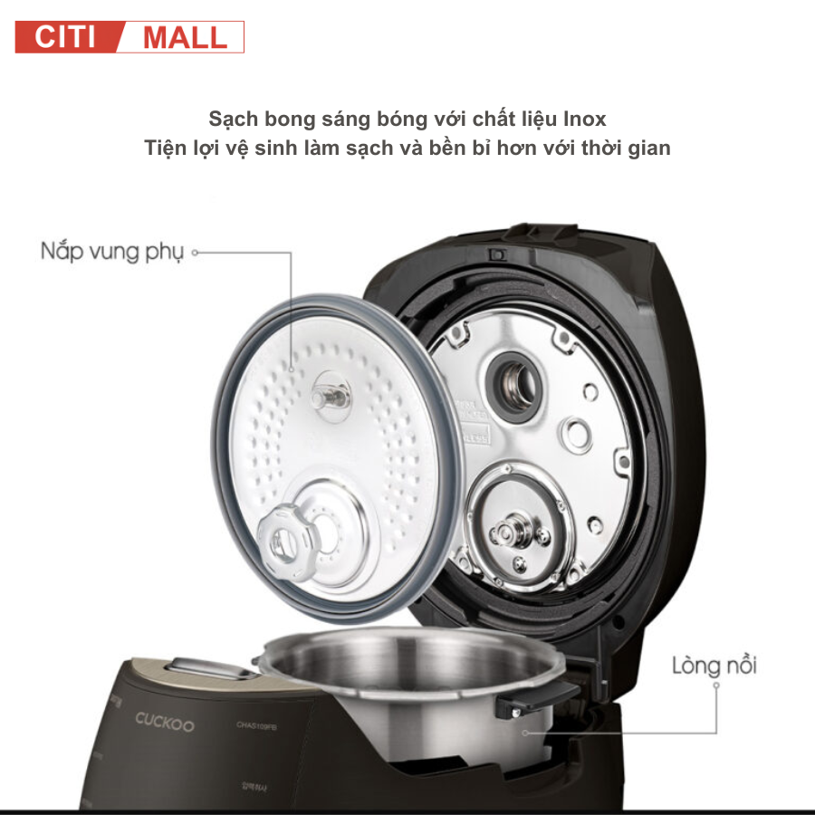 CUCKOO CRP-DHAS069FW - NỒI CƠM ĐIỆN CAO TẦN 2026 tại Citimall 12