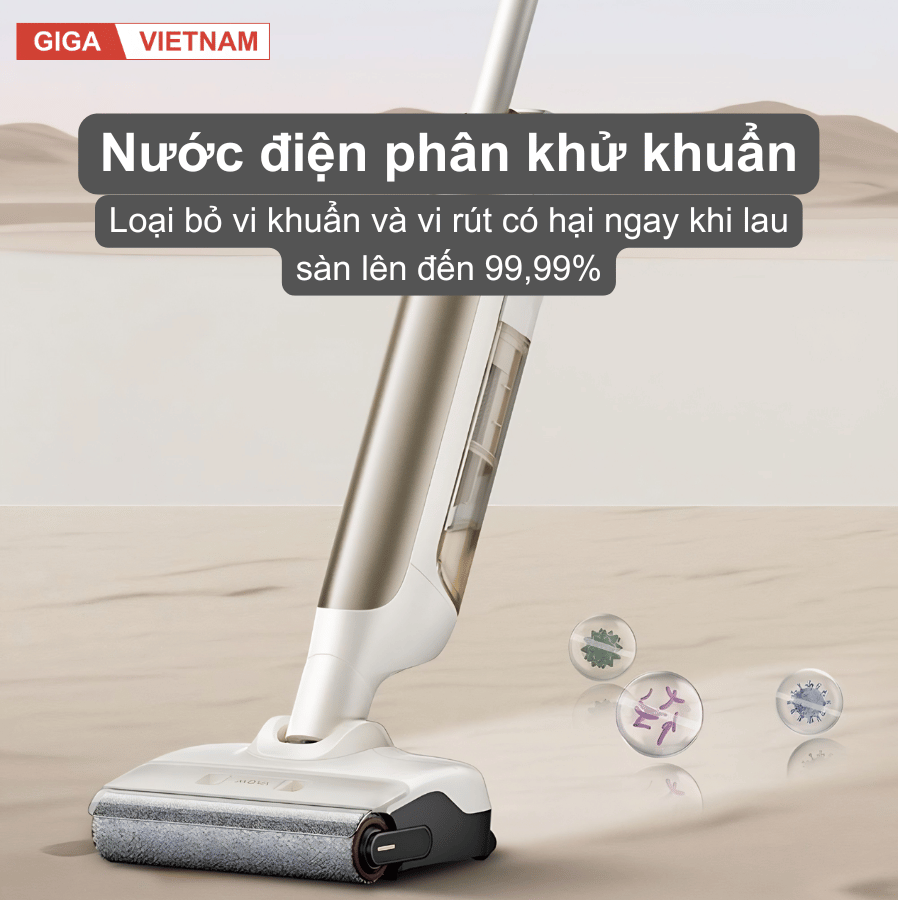 Mova M10 - Máy Hút Bụi Lau Sàn Cầm Tay 2026 tại Giga Việt Nam x Vua Nhà Bếp Đức 12