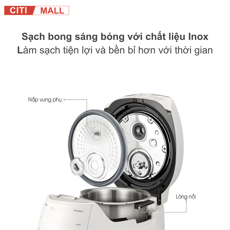 CUCKOO CRP-DHAS069FW - NỒI CƠM ĐIỆN CAO TẦN 2026 tại Citimall 06