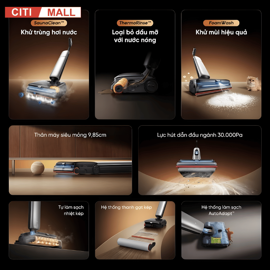 Dreame H16 Pro - Máy Hút Bụi Lau Sàn Khô Ướt 2026 tại Citimall- Giga Việt Nam - Vua Nhà Bếp Đức 02