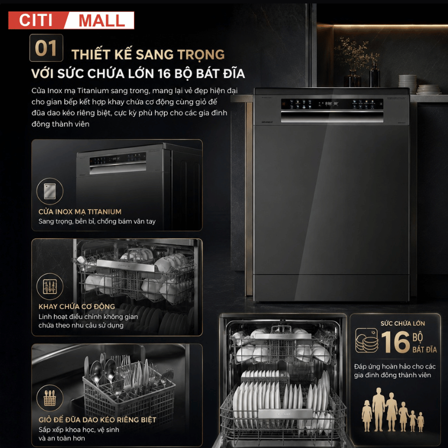 MÁY RỬA BÁT GRANDX SMS8GX87G 2026