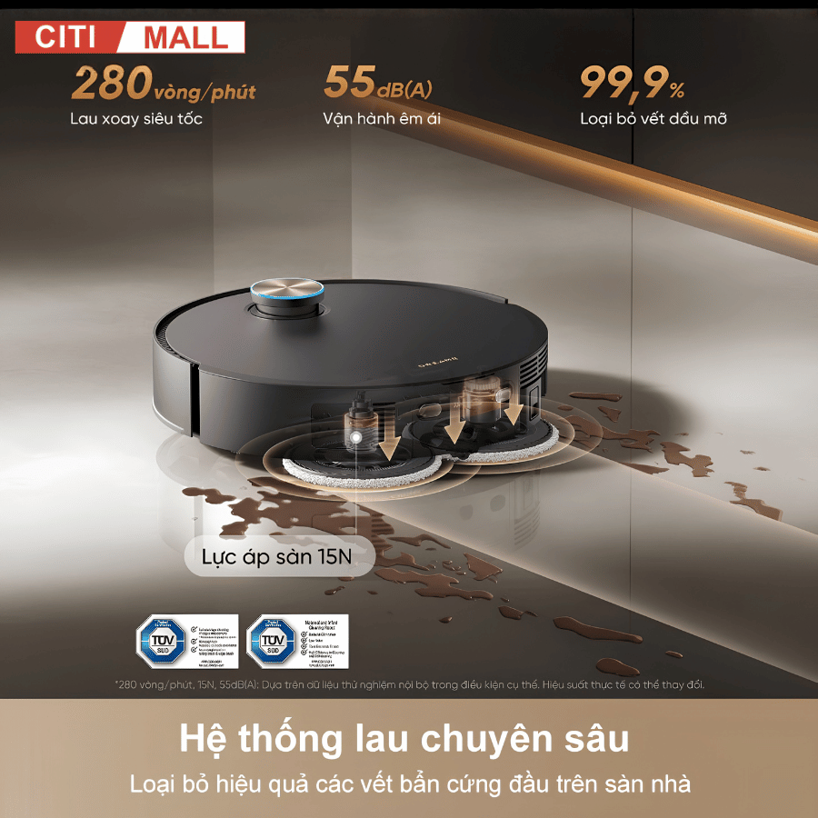 Dreame X60 Ultra Extreme - Robot Hút Bụi Lau Nhà 2026 tại Citimall 06