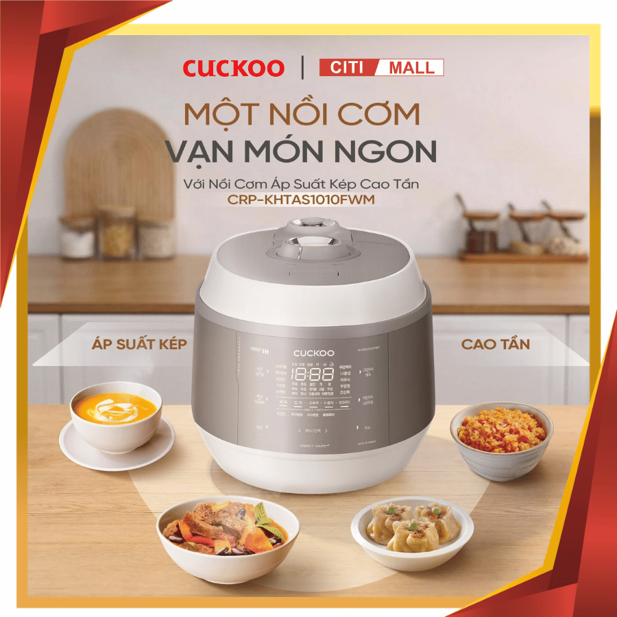 Cuckoo CRP-KHTAS1010FWM - Nồi cơm điện cao tần 2026 tại Citimall 01