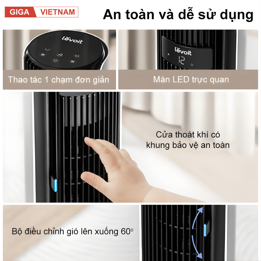 Levoit Classic 42 Inches - Quạt Tháp Điều Hòa 2026 tại citimall x giga việt nam 12
