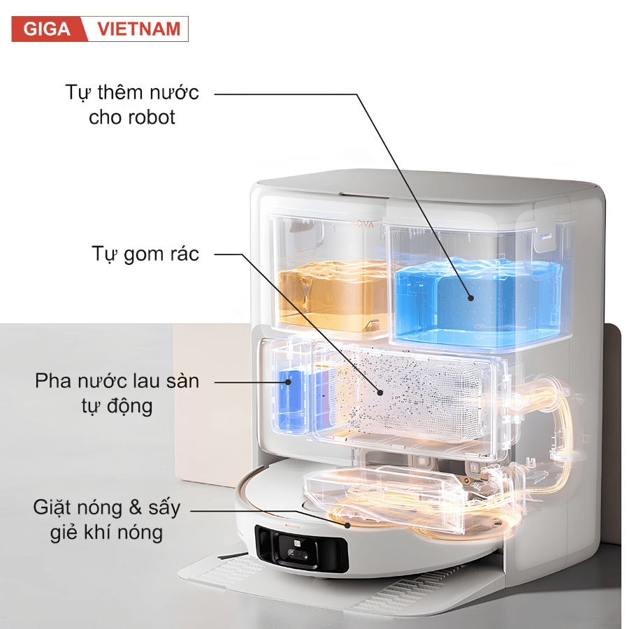 Mova V50 Ultra  - Robot Hút Bụi Lau Sàn 2026 tại Giga Việt Nam 012