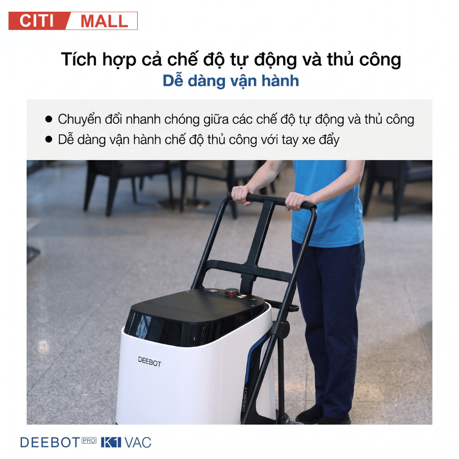 Ecovacs DEEBOT PRO K1 VAC - Robot hút bụi lau sàn công nghiệp 2026 tại Citimall 13