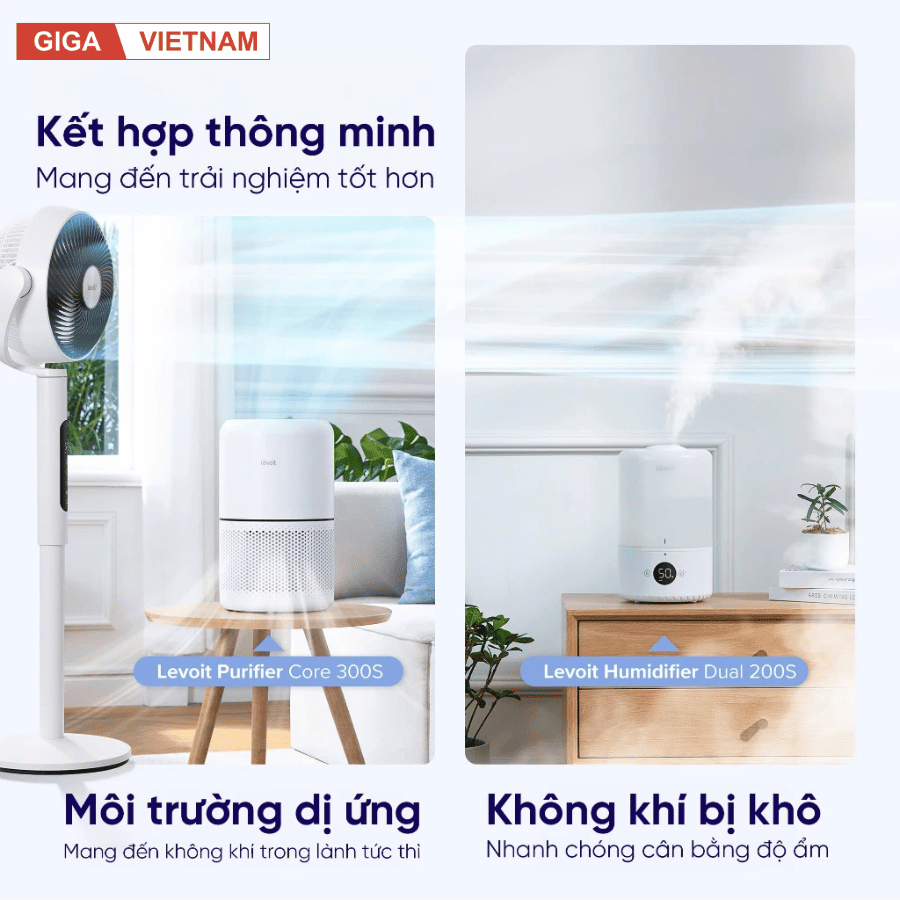 Levoit Pedestal 22.9cm - Quạt Tuần Hoàn Không Khí 2026 tại Giga Việt Nam x Citimall 08