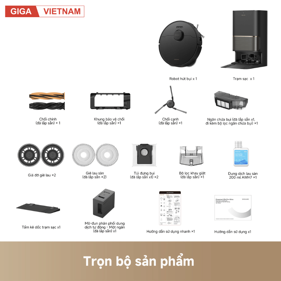 Dreame L50S Pro Ultra - Robot Hút Bụi Lau Sàn 2026 tại Giga Việt Nam x Vua Nhà Bếp Đức 16