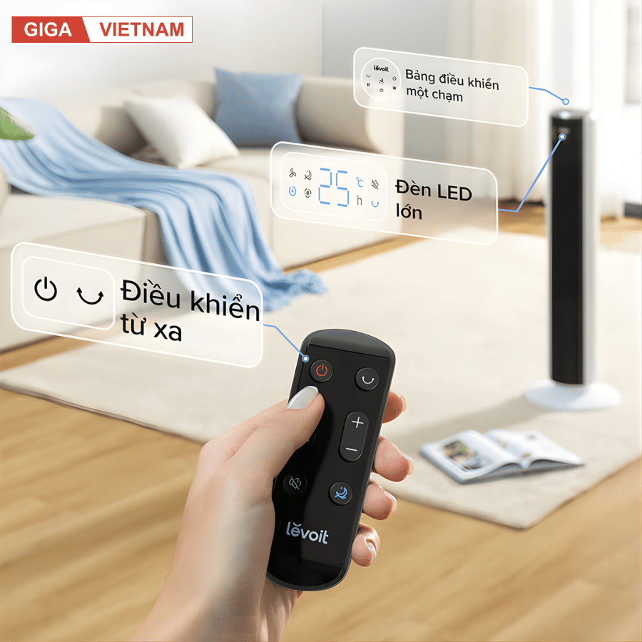 Levoit Classic 36 Inches - Quạt Tháp Điều Hòa 2026 tại Giga Việt Nam x Citimall 08