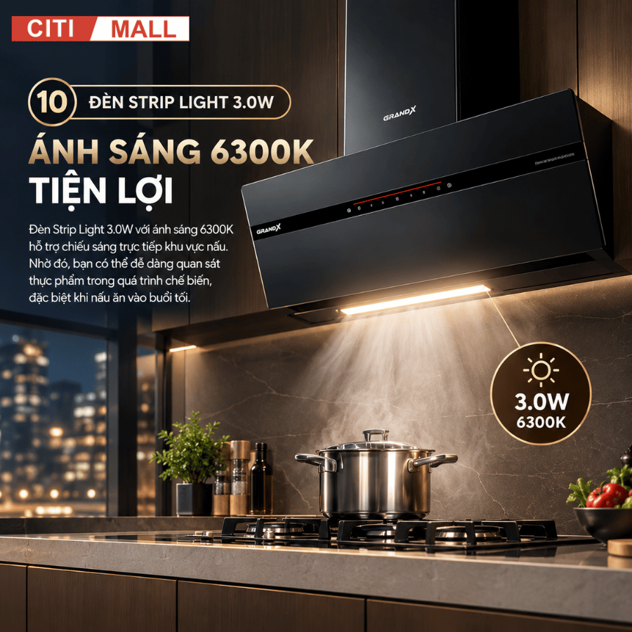 GrandX GX H90S86B - Máy hút mùi 2026