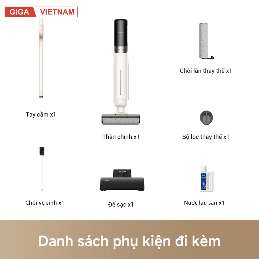 Mova K30 - Máy Hút Bụi Lau Sàn Cầm Tay 2026 tại Giga Việt Nam x Vua Nhà Bếp Đức 14