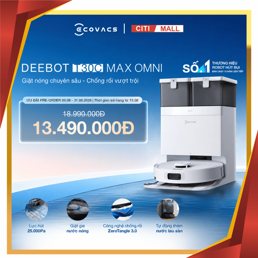 Ecovacs Deebot T30C Max Omni - Robot hút bụi 2026