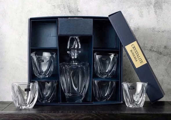 Set Bình Rượu Pha Lê Tiệp Khắc Chính Hãng - Bohemia Neptune
