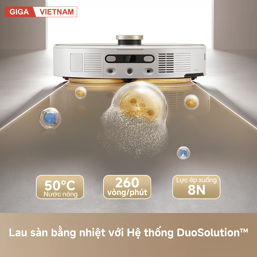 Mova V50 Ultra  - Robot Hút Bụi Lau Sàn 2026 tại Giga Việt Nam 09