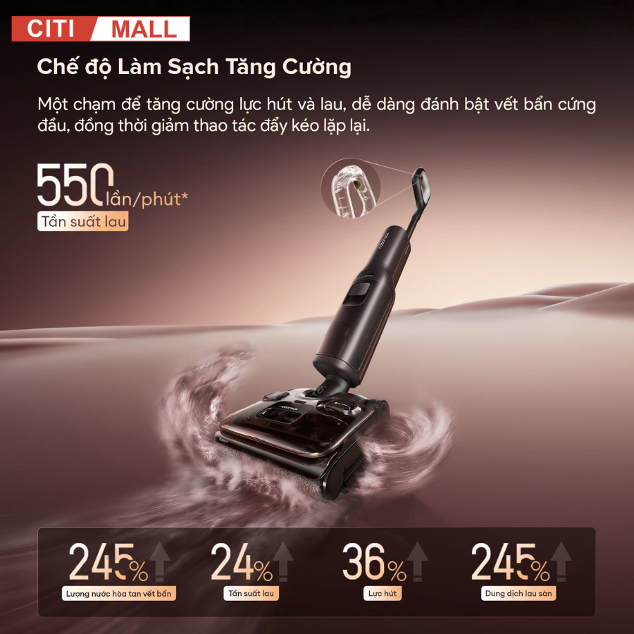 Roborock F25 Pro Turbo - Máy Hút Bụi Lau Sàn tại Citimall 03