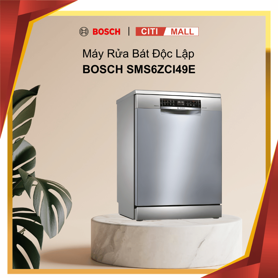 Bosch SMS6ZCI49E - Máy Rửa Chén Bát Độc Lập Bosch 2026