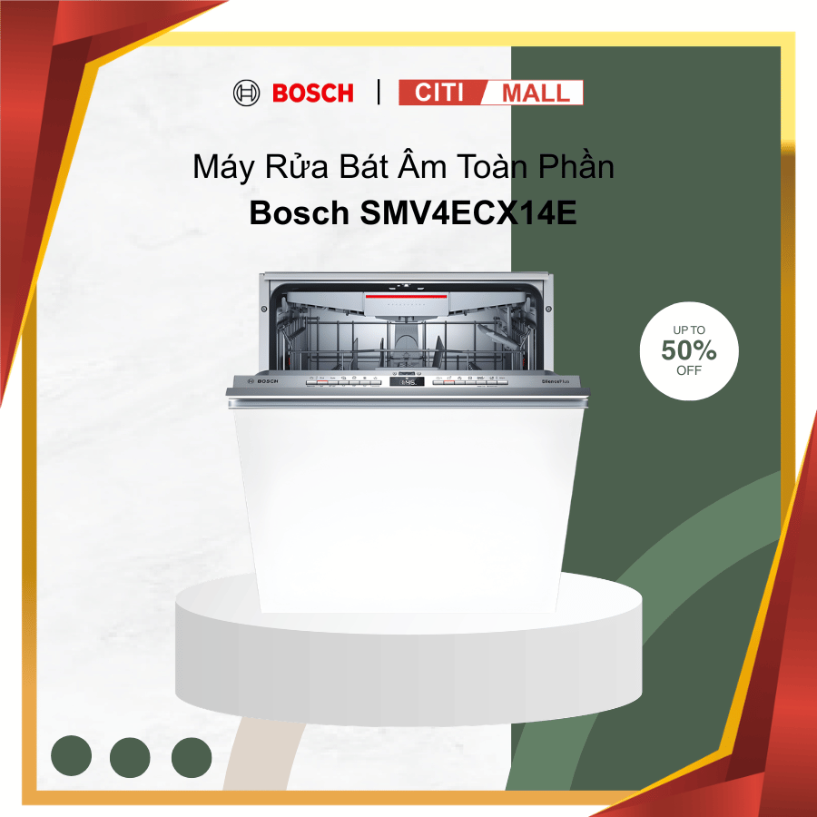 Bosch SMV4ECX14E - Máy Rửa Chén Bát Âm Toàn Phần 2026