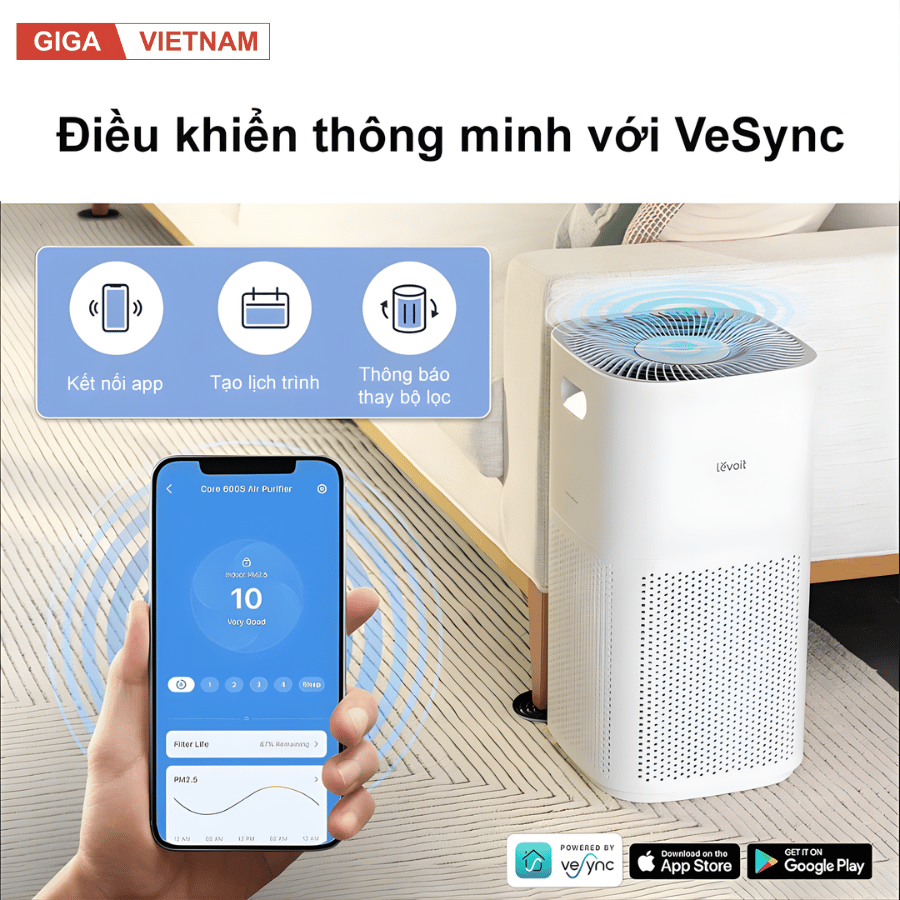 Levoit Core 600S - Máy Lọc Không Khí 2026 tại Citimall x Giga Việt Nam 07