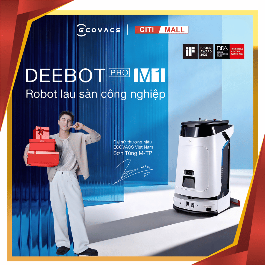 Ecovacs DEEBOT PRO M1 - Robot Hút Bụi Lau Sàn Công Nghiệp 2026