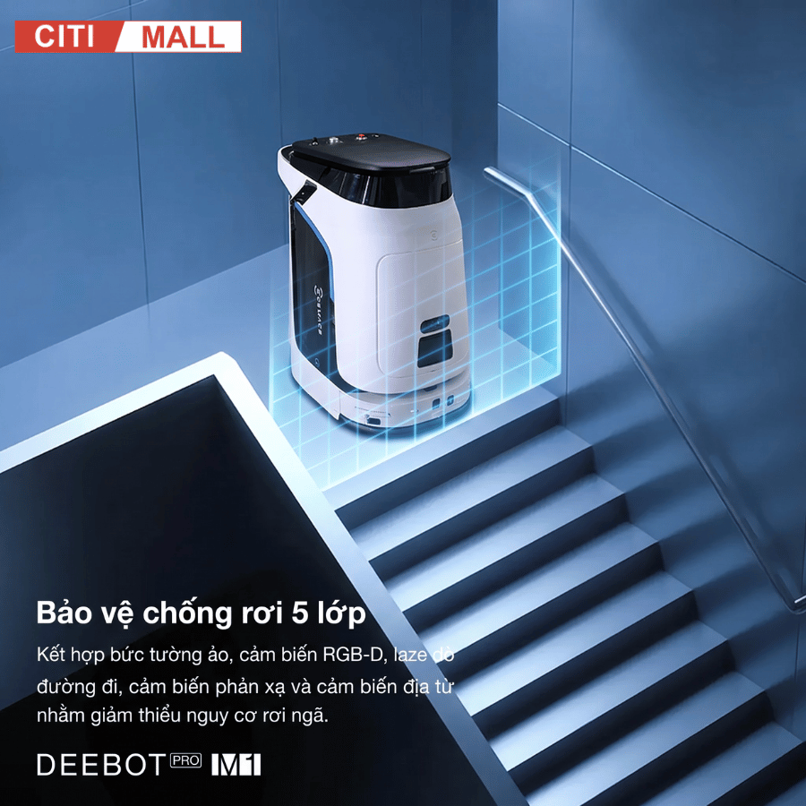 Ecovacs DEEBOT PRO M1 - Robot Hút Bụi Lau Sàn Công Nghiệp tại Citimall 10
