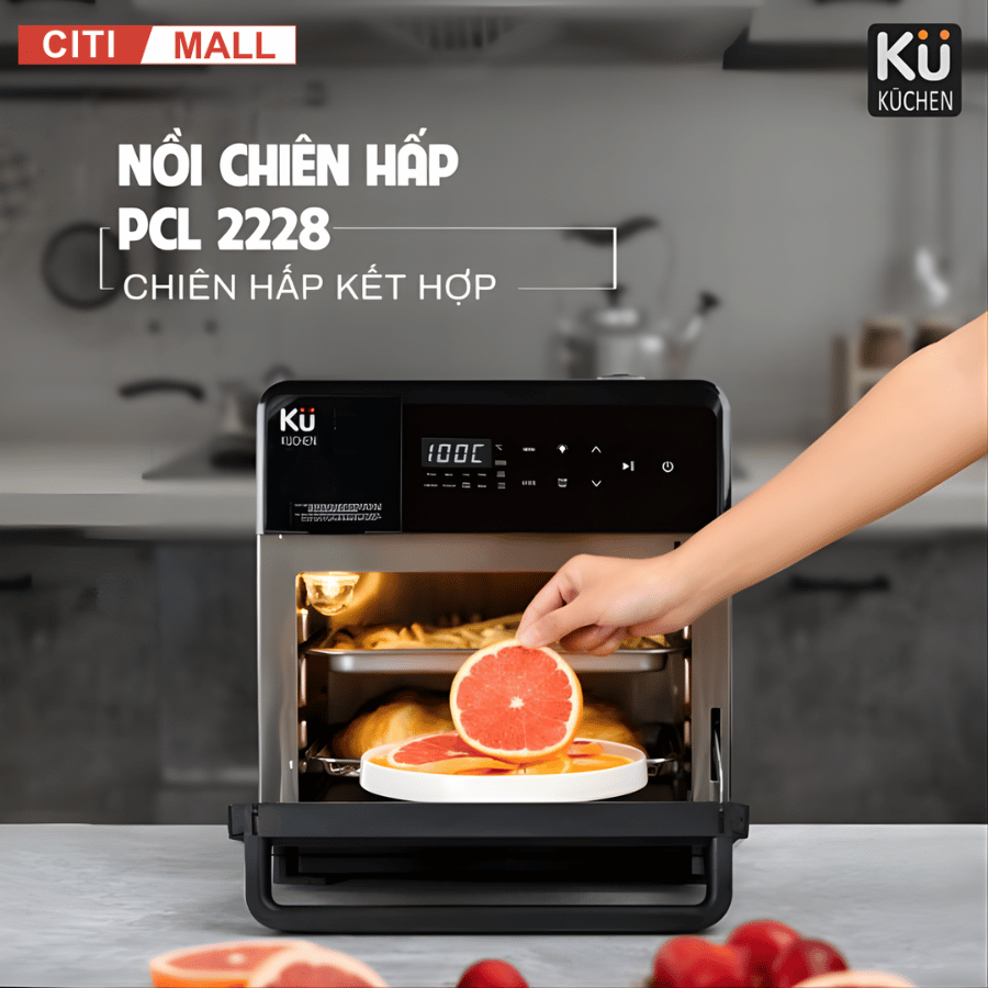 Kuchen PCL 2228 - Nồi Chiên Không Dầu Kết Hợp Hấp 2026 tại Citimall 08