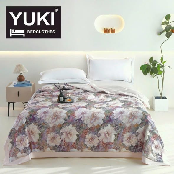 Chăn YUKI Lenzing Tencel tơ lụa trà xanh 2025 (còn số 3)